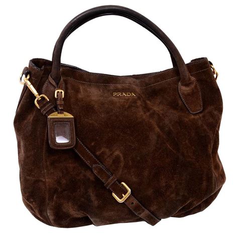 prada margit shoulder suede brown|Prada Medium Suede Shoulder Bag .